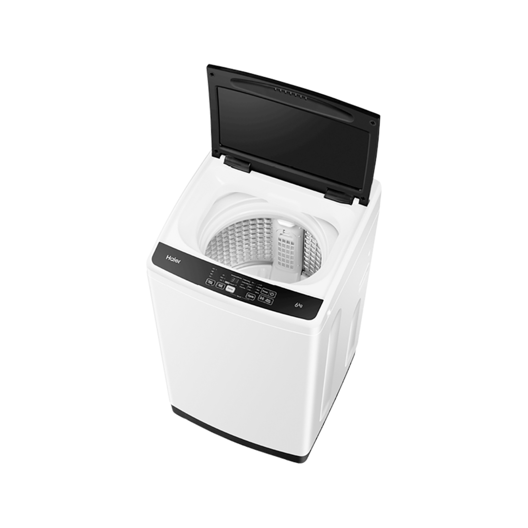 HAIER 6KG WHITE WITH BLACK LID TOP LOAD WASHING MACHINE image 4
